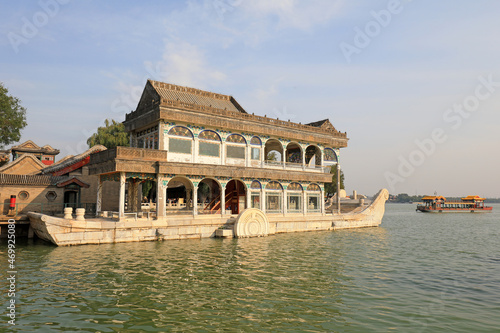 Rock carved boats at the summer palace in Beijing