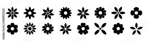 Flower icon. Flowers elements collection. Flower plant, floral garren icons collection. Stock vector