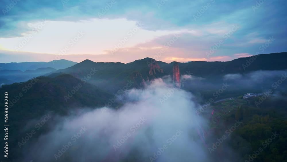 aerial view of Jinyun Xiandu scenic spot aerial view of Jinyun Xiandu scenic spot