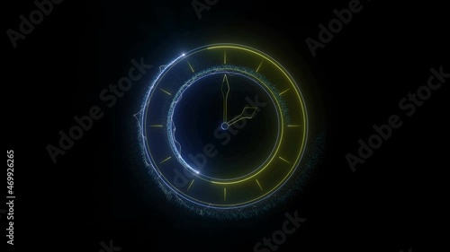 Wallpaper Mural Neon Clocks Animation Background, Loop
 Torontodigital.ca