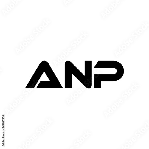 ANP letter logo design with black background in illustrator, vector logo modern alphabet font overlap style. calligraphy designs for logo, Poster, Invitation, etc.