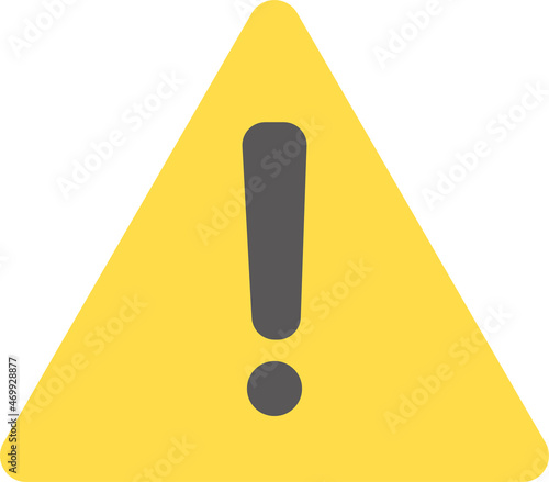  Exclamation mark of caution, warning, attention. Vector. A simple triangular icon.