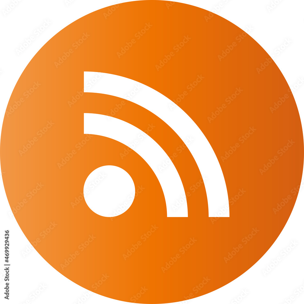 Fototapeta premium RSSアイコン。丸いベクター。