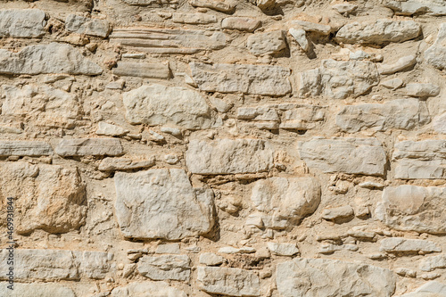 Close up photo of old stone wall. Texture