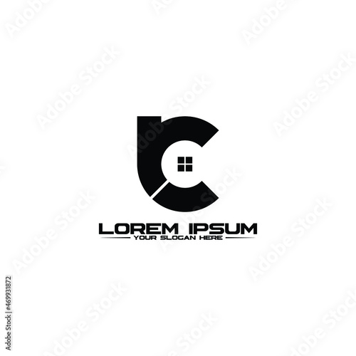 Letter RC,CR simple logo design vector