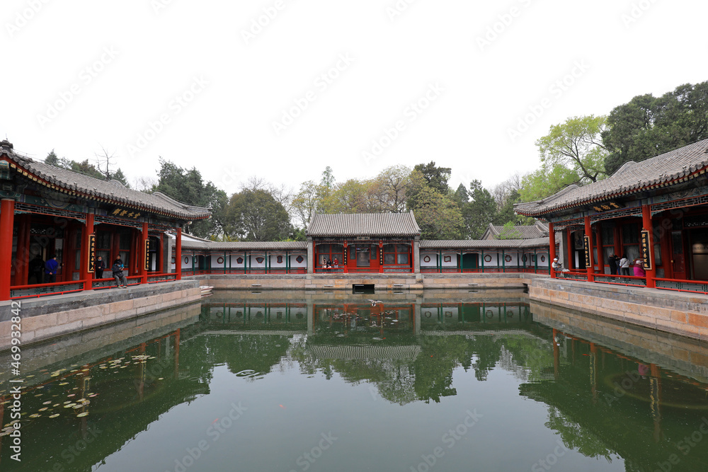 Naklejka premium Chinese classical architectural scenery, Beijing