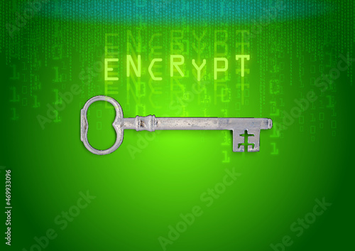 encrypt for an crypto Virus on a computer screen © kaptn