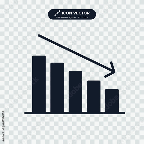 chart or graph icon symbol template for graphic and web design collection logo vector illustration