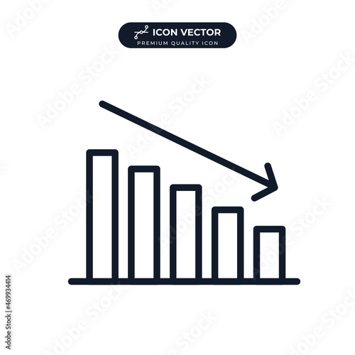 chart or graph icon symbol template for graphic and web design collection logo vector illustration