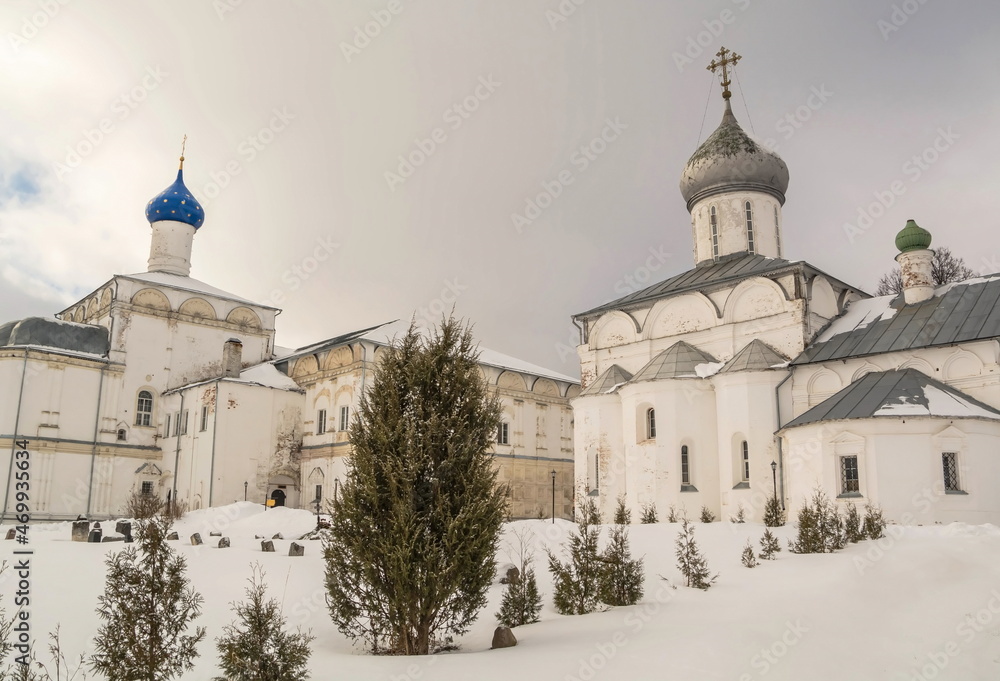 Obraz premium Gold ring of Russia. Holy Danilov Monastery in winter Pereslavl-Zalessky