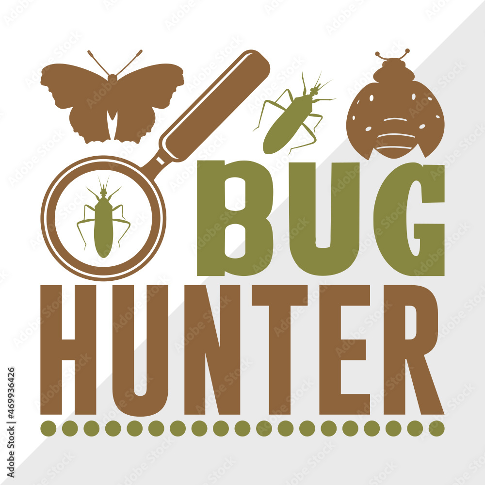 Bug Hunter SVG Cut File Hunting Svg Bug Svg Butterfly Svg