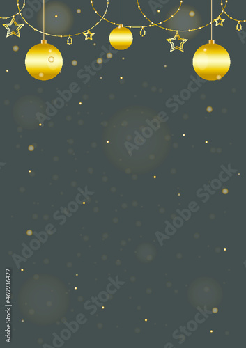 Decorazione di natale con palline oro