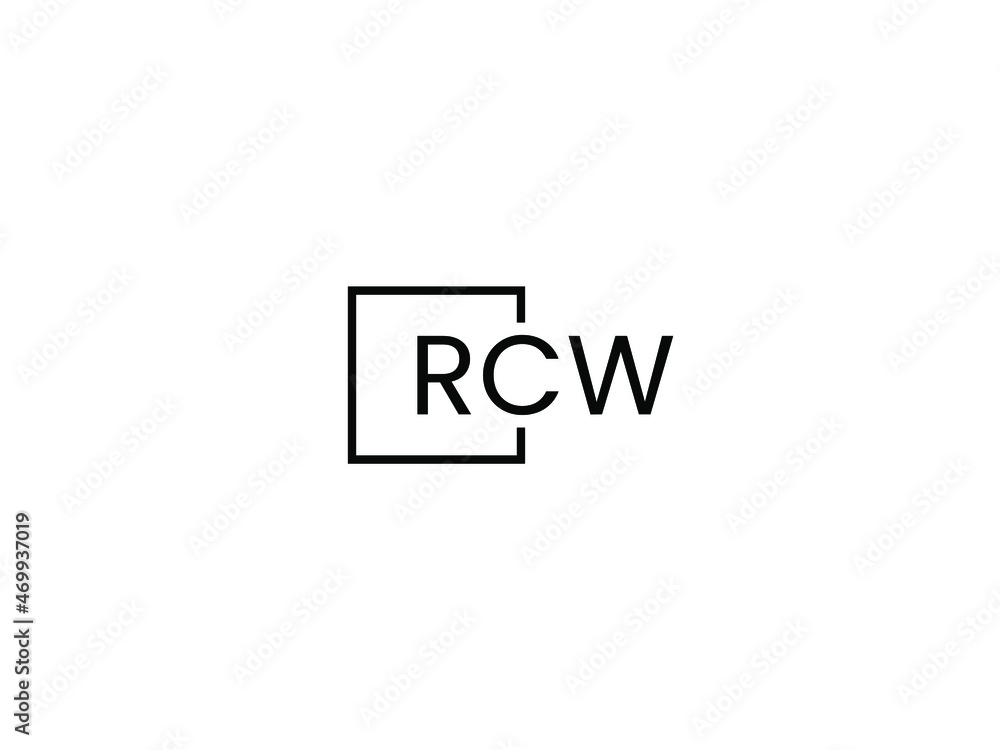 Fototapeta premium RCW letter initial logo design vector illustration