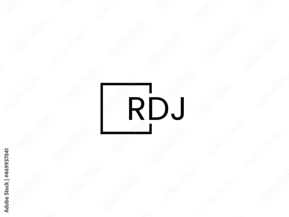 Obraz premium RDJ letter initial logo design vector illustration