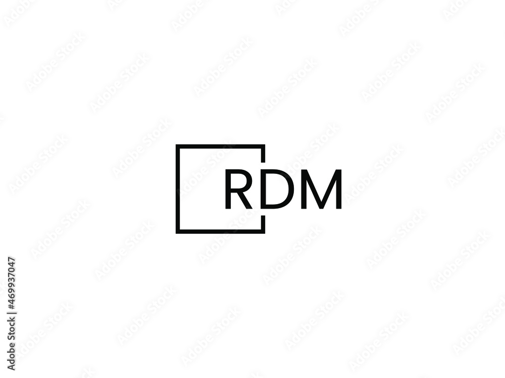 Fototapeta premium RDM letter initial logo design vector illustration