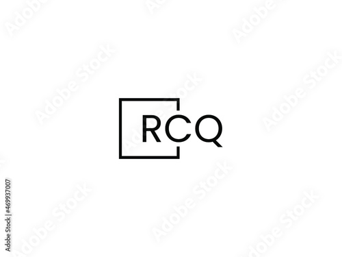 RCQ letter initial logo design vector illustration