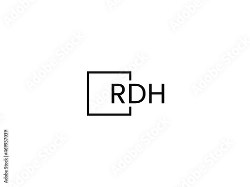 RDH letter initial logo design vector illustration