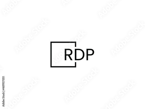 RDP letter initial logo design vector illustration
