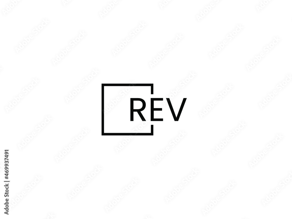 Fototapeta premium REV letter initial logo design vector illustration