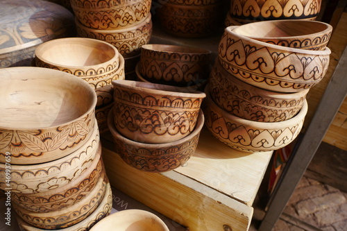 Market ethnic pattern wooden bowl © Brekke