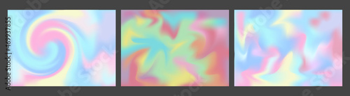 Holographic blurred gradient background vector illustration 