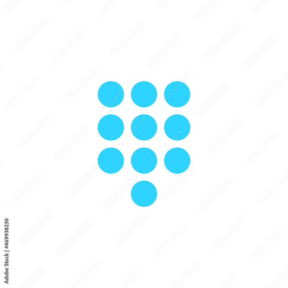 Pin code blue icon Pin code blue icon