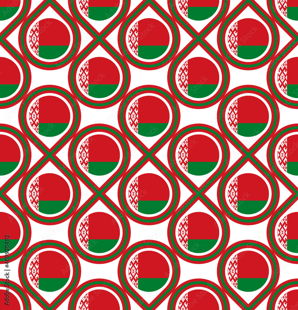 Fototapeta premium seamless pattern of belarus flag. vector illustration