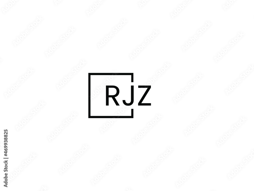 RJZ letter initial logo design vector illustration