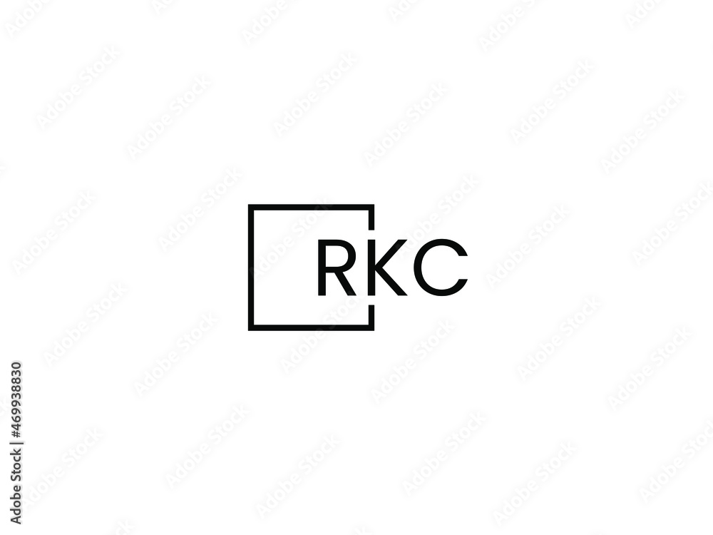 Obraz premium RKC letter initial logo design vector illustration