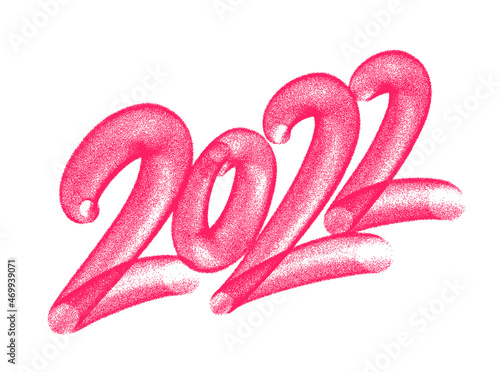 2022. Vector graffiti spray handwritten lettering text.