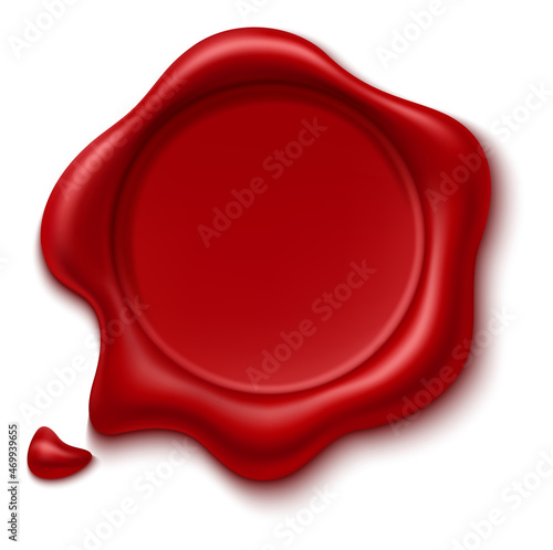 Classic rubber stamp. Red sealing wax quality sign