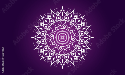 Vintage colorful Mandala with floral ornament Indian style Free Vector