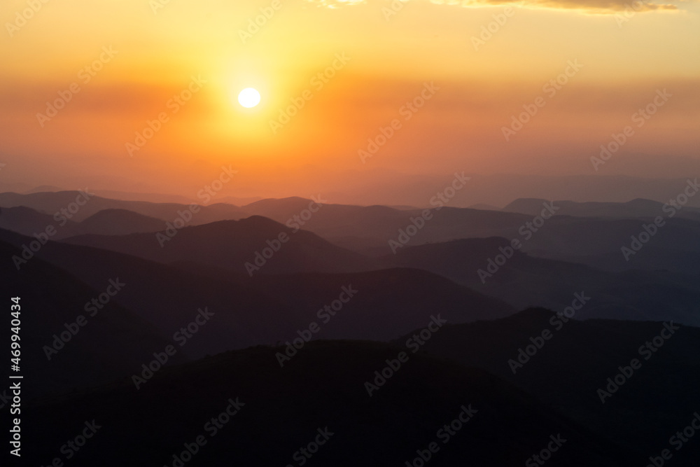 Sunset from Pedra de Itaipava, a mountain in the Brazilian Coastal Mountain Range in the city of Petropolis, Brazil Sunset from Pedra de Itaipava, a mountain in the Brazilian Coastal Mountain Range in the city of Petropolis, Brazil