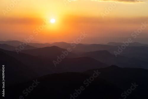 Wallpaper Mural Sunset from Pedra de Itaipava, a mountain in the Brazilian Coastal Mountain Range in the city of Petropolis, Brazil Torontodigital.ca