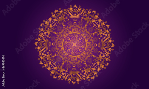 Vintage colorful Mandala with floral ornament Indian style Free Vector