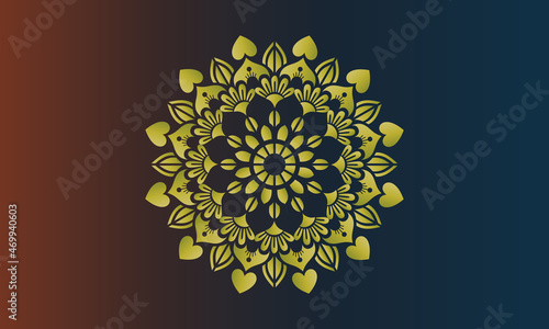 Vintage colorful Mandala with floral ornament Indian style Free Vector