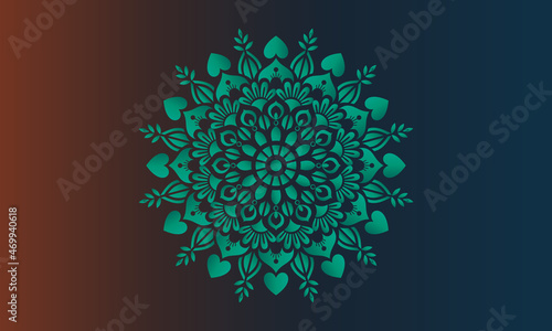 Vintage colorful Mandala with floral ornament Indian style Free Vector