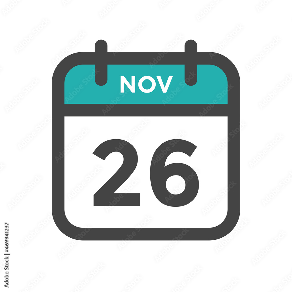 November 26 Calendar Day or Calender Date for Deadlines or Appointment November 26 Calendar Day or Calender Date for Deadlines or Appointment