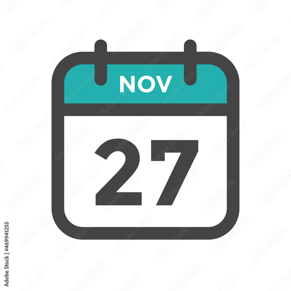 November 27 Calendar Day or Calender Date for Deadlines or Appointment November 27 Calendar Day or Calender Date for Deadlines or Appointment