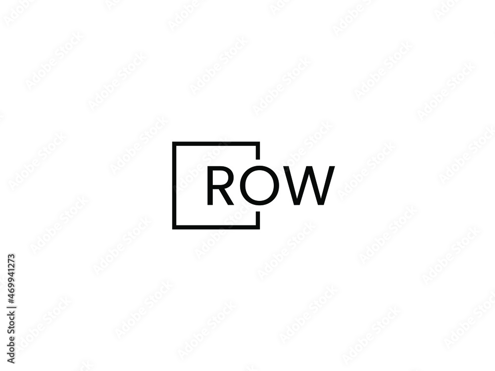 ROW letter initial logo design vector illustration ROW letter initial logo design vector illustration
