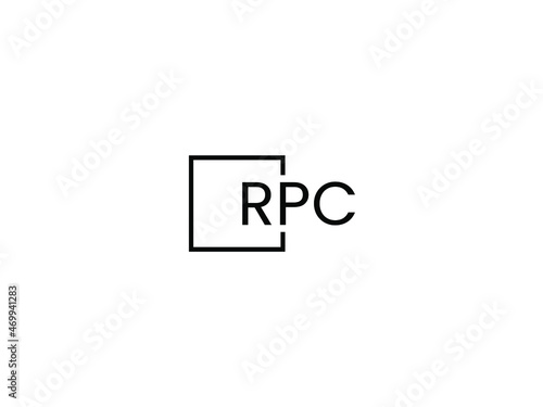 RPC letter initial logo design vector illustration