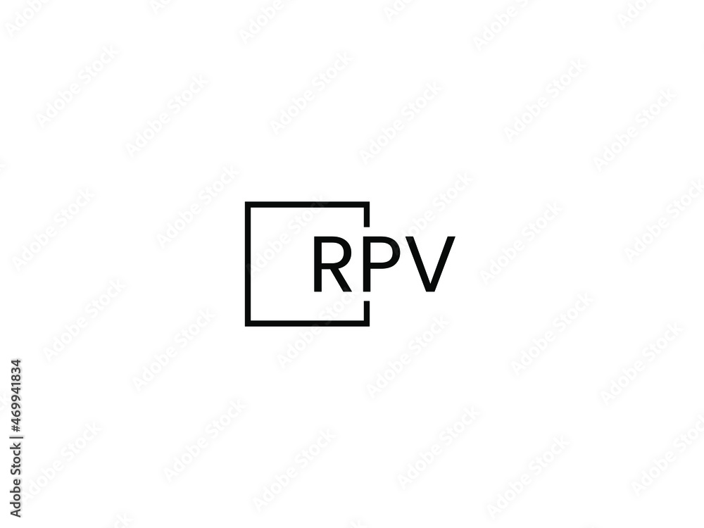 Obraz premium RPV letter initial logo design vector illustration