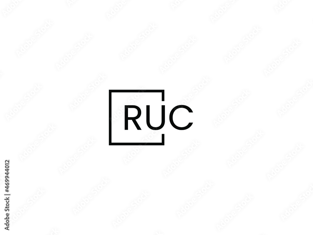 RUC letter initial logo design vector illustration RUC letter initial logo design vector illustration