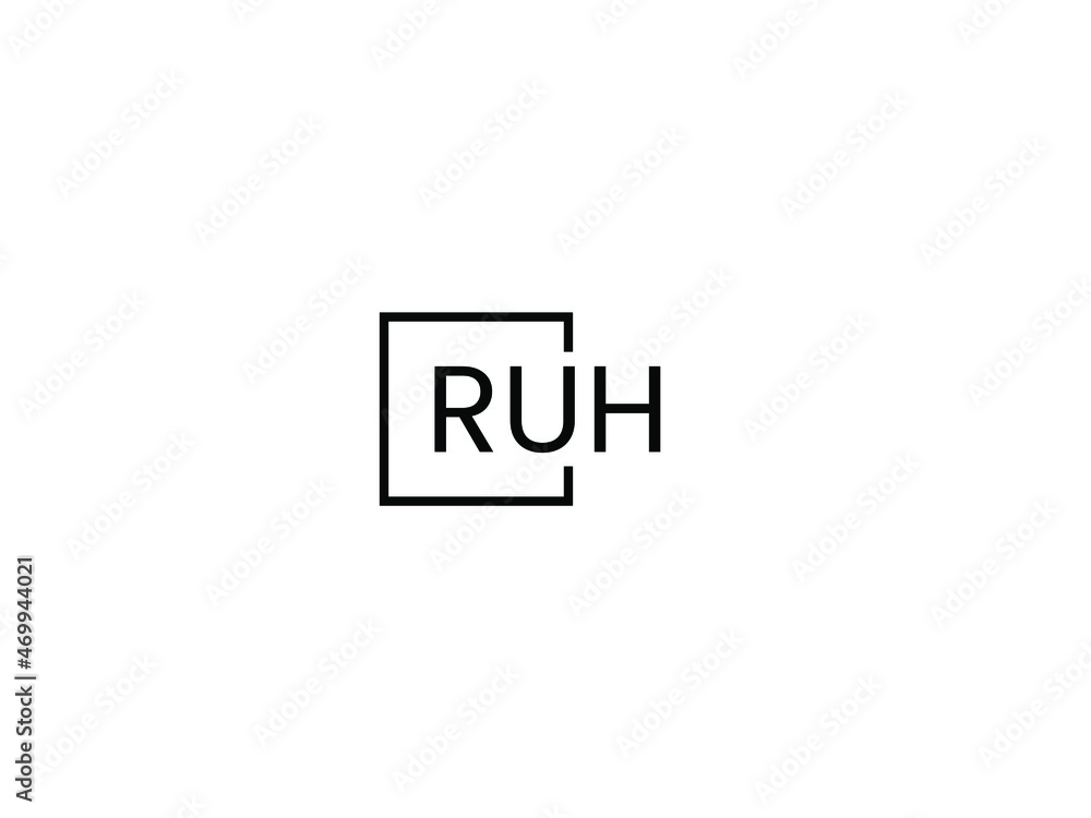 Obraz premium RUH letter initial logo design vector illustration