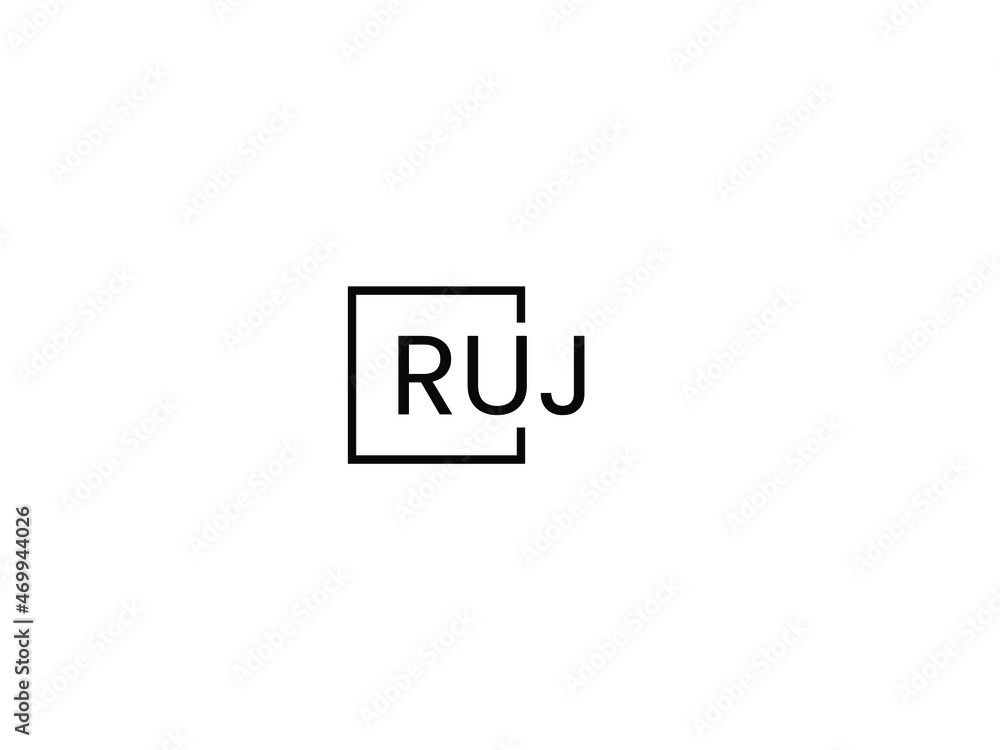 Fototapeta premium RUJ letter initial logo design vector illustration