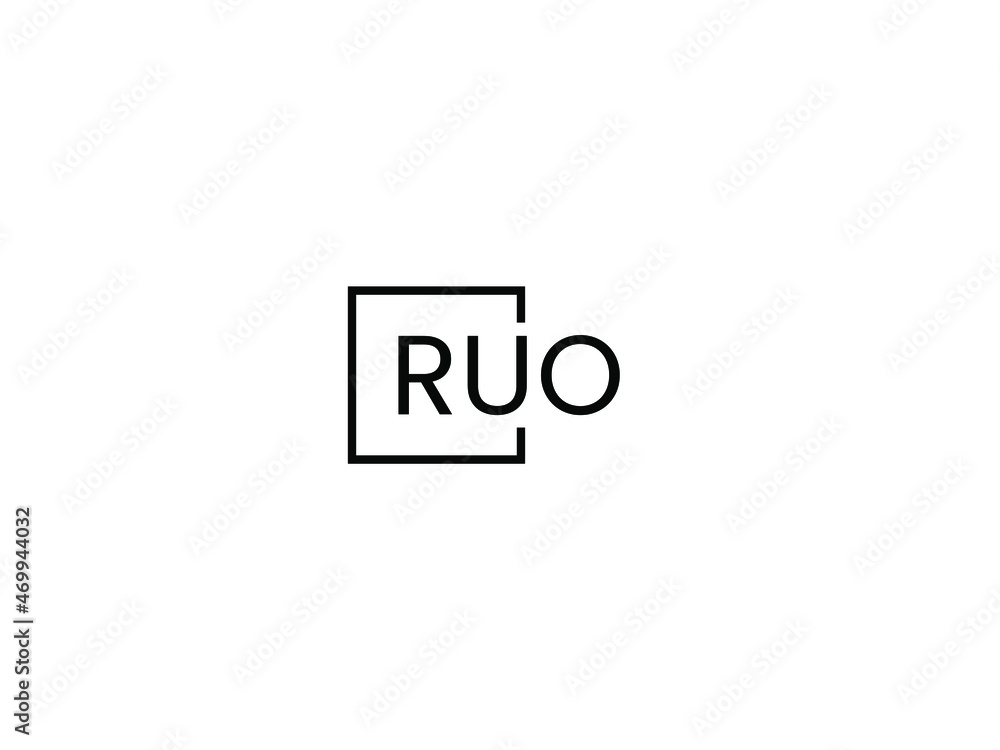 Fototapeta premium RUO letter initial logo design vector illustration