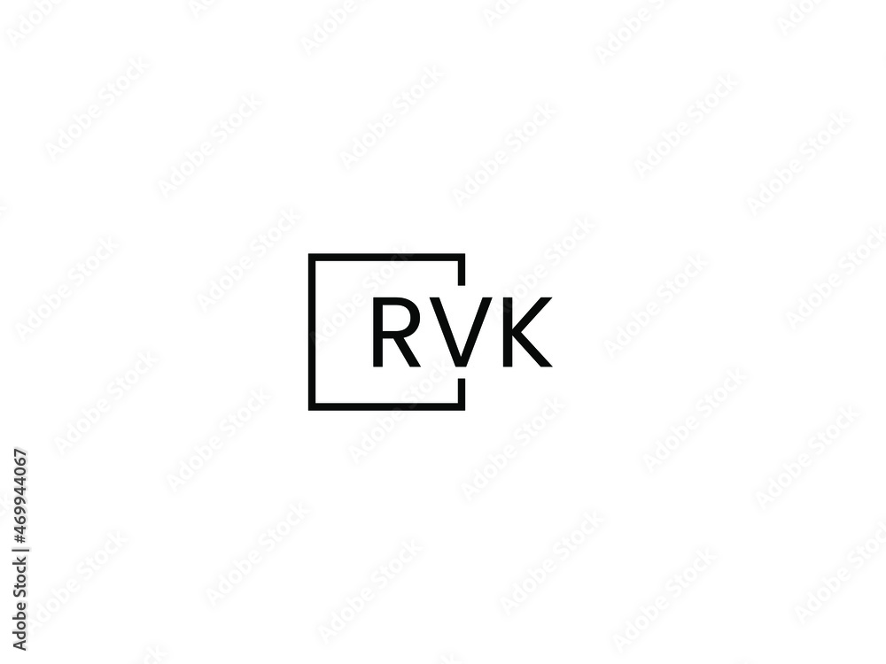 RVK letter initial logo design vector illustration RVK letter initial logo design vector illustration