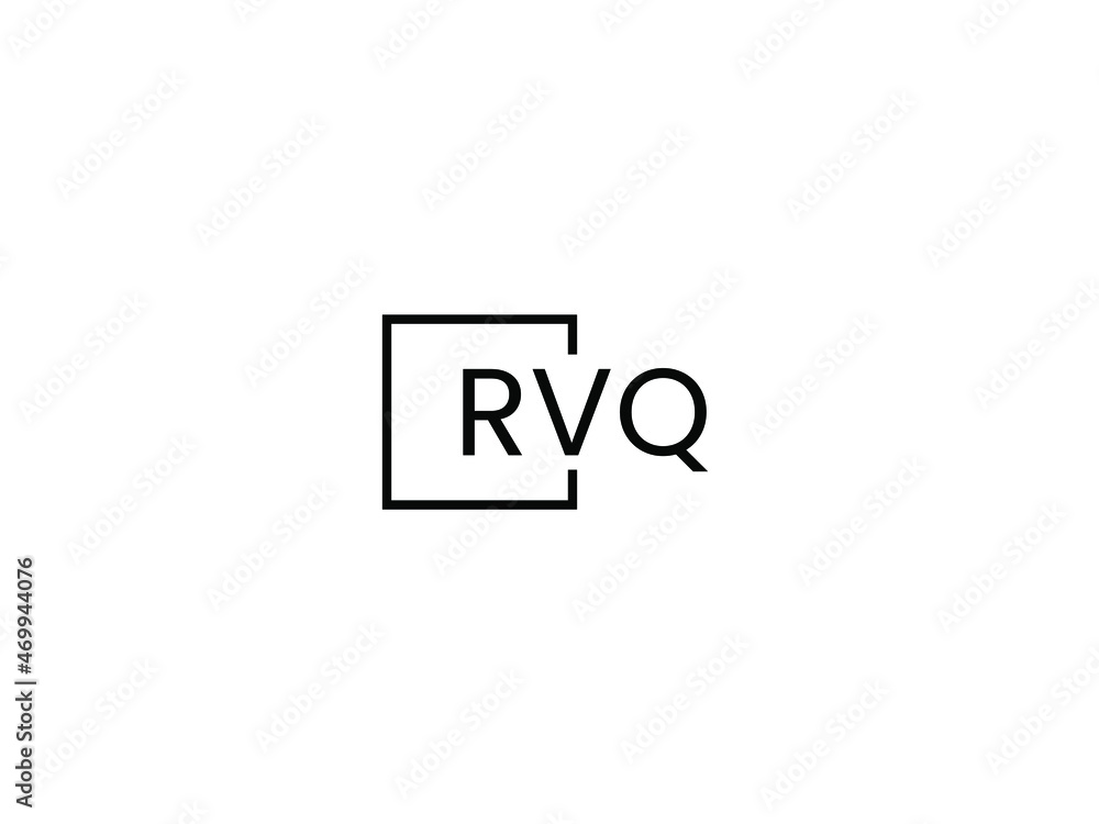 Obraz premium RVQ letter initial logo design vector illustration