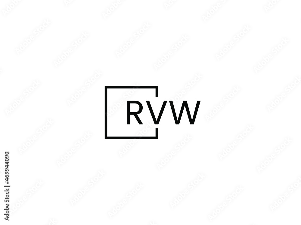 Obraz premium RVW letter initial logo design vector illustration