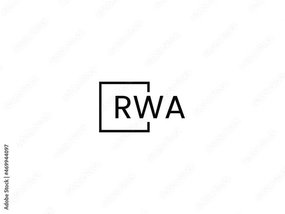 RWA letter initial logo design vector illustration RWA letter initial logo design vector illustration